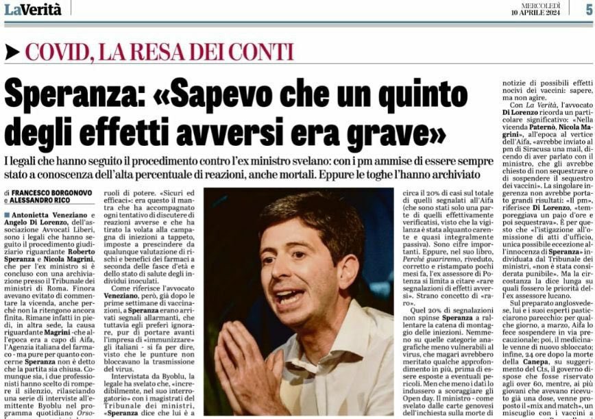 LA SCIENZA…. La storia della scienza e della medicina è fatta di grandi scoperte ma anche di tradimenti. Nel 2016, ad esempio, una delle più prestigiose riviste scientifiche, la Jama Internal Medicine, pubblicò uno studio da cui risultò che per più di cinquant'anni l'industria…