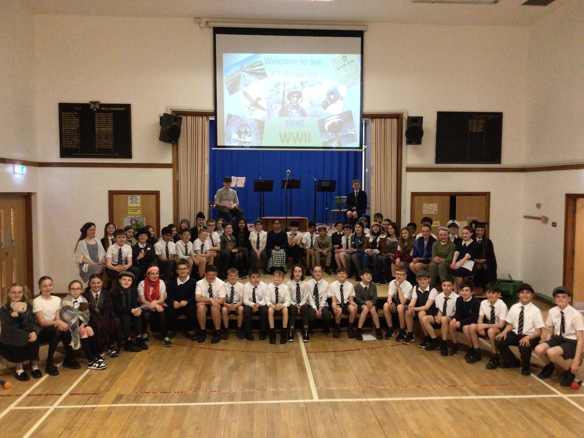 A huge well done to all of our amazing P7s for their brilliant performances at today’s World War II showcase. Many thanks to all of the family members who have supported us in preparing for, and performing, today.