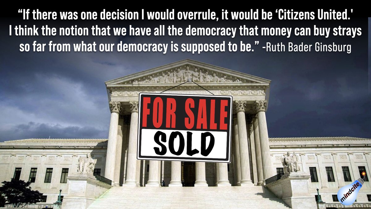 @michaelhetz Citizens United, a Republican ruse as deceptively named as 'Make America Great Again', was the GOP's battering ram to open the floodgates for unlimited and untraceable dark money. With a supermajority, Democrats MUST #EndCitizensUnited. Before it ends representative democracy‼️