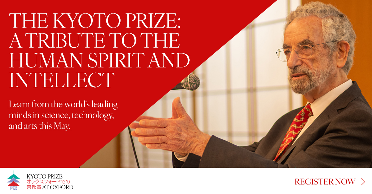 One week left until the 2024 Kyoto Prize at Oxford! Join us on the 8th May to celebrate Elliott H Lieb, a pioneer of mathematics and physics, and Nalini Malani, one of the most influential non-Western artist in the world. ow.ly/Epzs50RtHB3