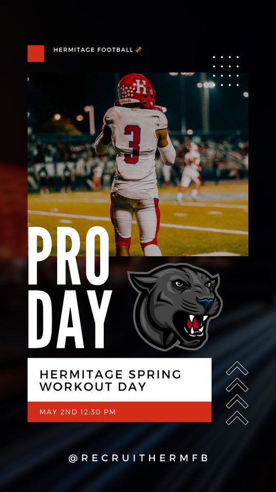 Hermitage pro day May 2nd! 12:30