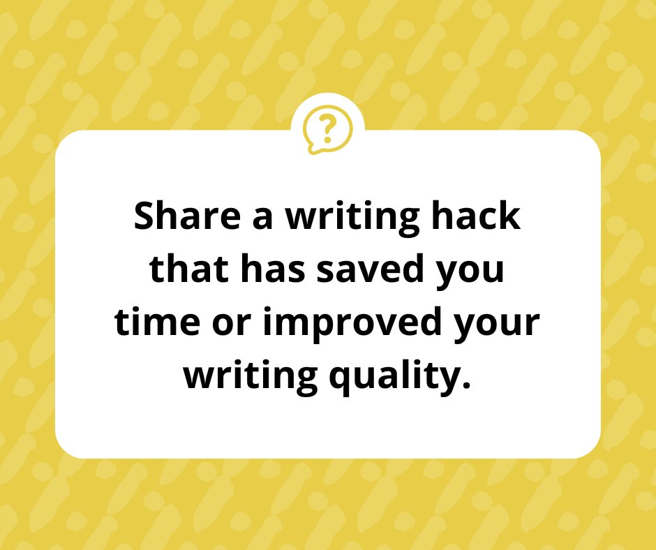 Attention writers! What's your go-to writing hack that has saved you time or improved your writing quality? Share your tips with us! #WritingCommunity #WritingTips #ShareYourHacks #BookBaby