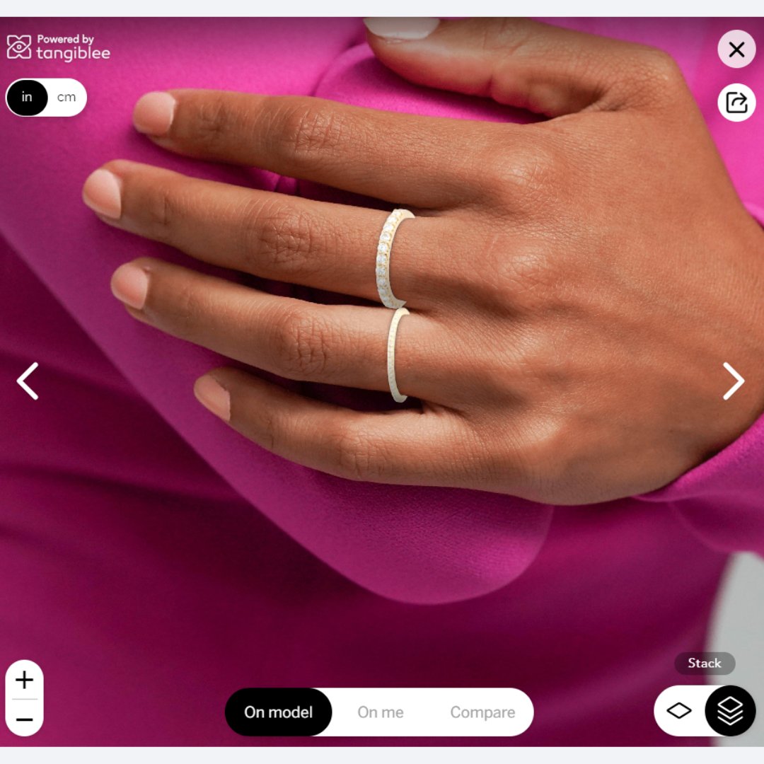 Discover how @DanaRebeccais revolutionizing the online jewelry shopping experience with the innovative Virtual Try-On (VTO) technology provided by Tangiblee! 💥 Schedule a free demo today to elevate your online shopping experience: hubs.ly/Q02vvCJ30 #ecommerce #B2B
