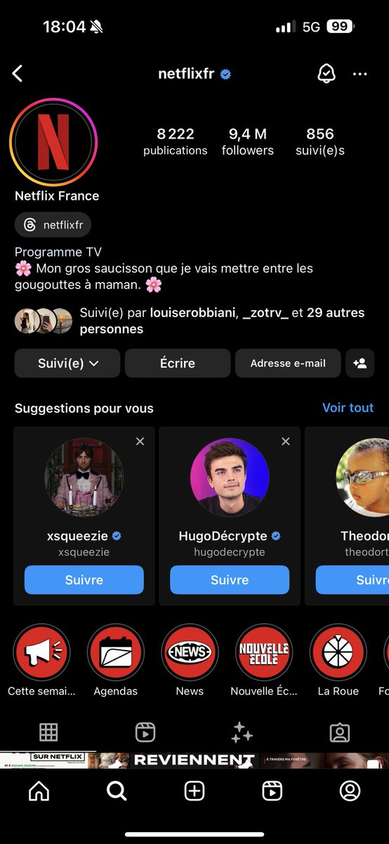 Netflix en roue libre je meurt