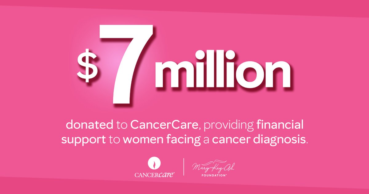 For more than 20 years, Mary Kay Ash Foundation℠ has supported CancerCare’s mission.

The Touching Hearts program, solely funded by the Foundation, has provided more than $7 million in financial support for women across the U.S. affected by a cancer diagnosis.

#Cancersupport