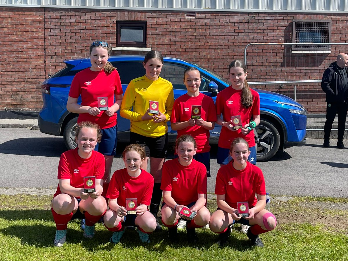 So proud of my daughter and her school pals after 2 weeks ago winning Meath and today winning the North leinster schools 5 a side soccer beating Westmeath, Longford and Louth, Leinster finals here we come 🎉🎊⚽️ @GaelscoilnaBoinne