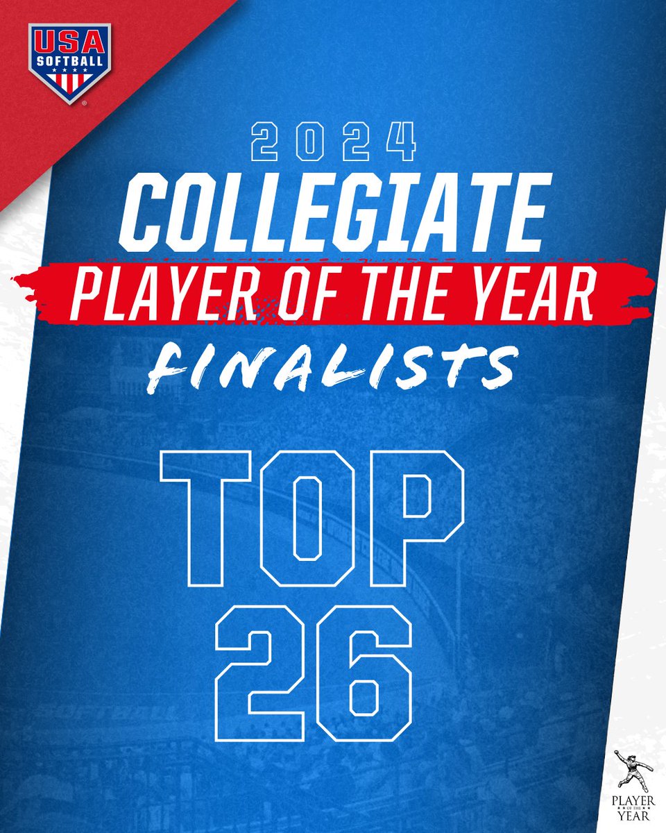 𝙅𝙪𝙨𝙩 𝙖𝙣𝙣𝙤𝙪𝙣𝙘𝙚𝙙 ‼️👀 The #USASoftball Collegiate Player of the Year 𝗧𝗼𝗽 𝟮𝟲 𝗙𝗶𝗻𝗮𝗹𝗶𝘀𝘁𝘀 have been named 🔥 𝙈𝙊𝙍𝙀 𝙄𝙉𝙁𝙊 🔗 go.usasoftball.com/PoY26
