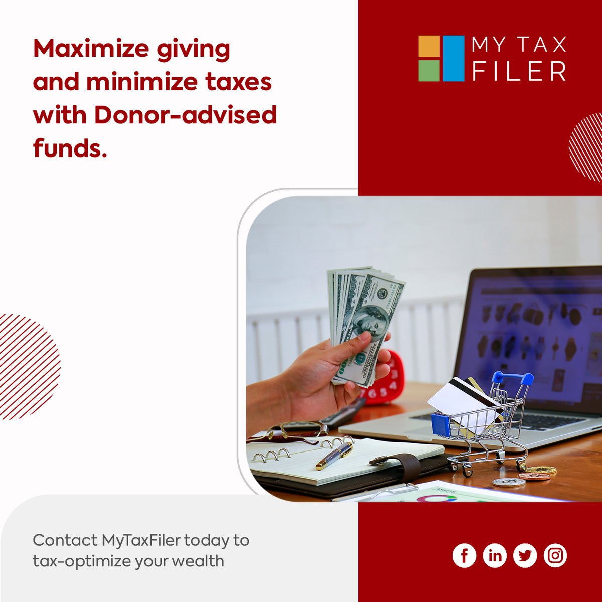 Donor-advised funds (DAFs) offer tax breaks on contributions including cash, securities, and assets like crypto. They defer taxes and exempt gains, streamlining charitable giving. For more tax strategies, email Tax@MyTaxFiler.com. #taxstrategies #DAFs #taxbreaks