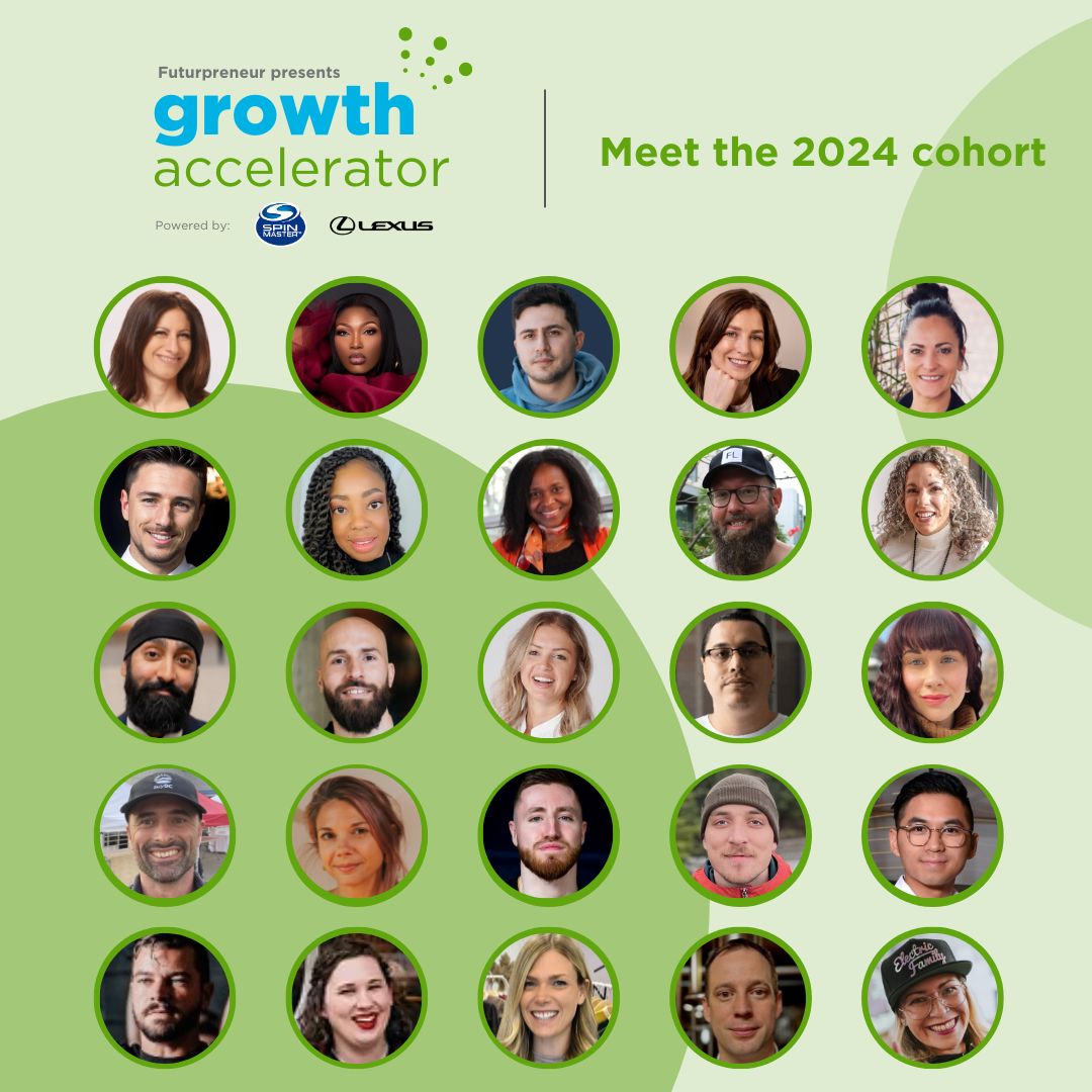 📢Introducing the 2024 #GrowthAccelerator (GA) cohort, featuring 25 #Futurpreneur-supported founders from across Canada. 🍁Powered by @spinmaster & @lexuscanada, we are accelerating their entrepreneurial growth! Learn more: bit.ly/44l0IOf 🥯 🤸‍♀️