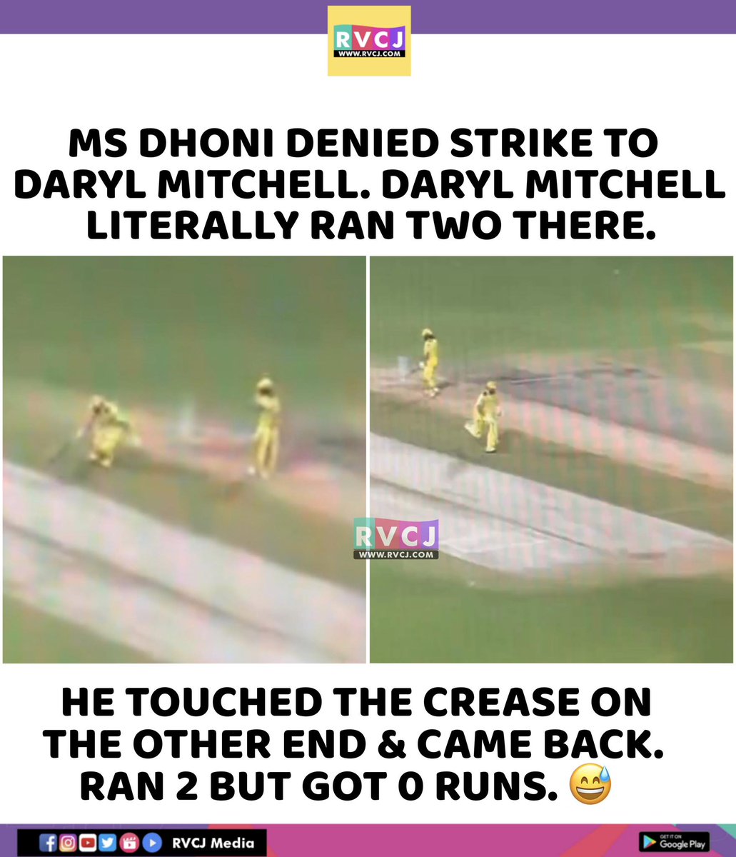 MS Dhoni denied strike to Daryl Mitchell