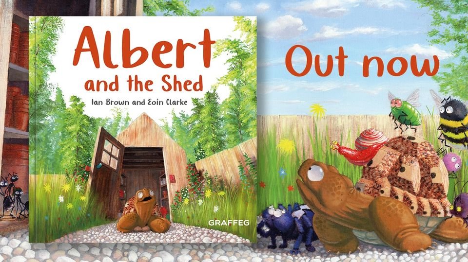 Sheltering from a #storm - Albert gets locked in a #shed. His #friends launch a chaotic #rescue #mission. See for yourself in #ALBERTthetortoise #picturebook ALBERT AND THE SHED #AvailableNow with five more ALBERT picturebooks, #BoardBook & #ActivityBook AlbertTortoise.com