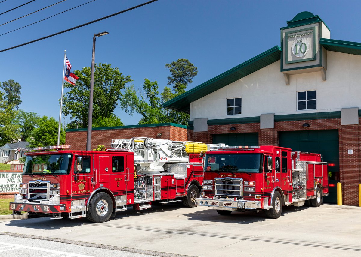 Augusta Fire Department’s #Enforcer 100’ #AscendantTower MAY be the coolest truck yet… 😎 #AugustaGA Learn more about this apparatus here: piercemfg.com/may-2024