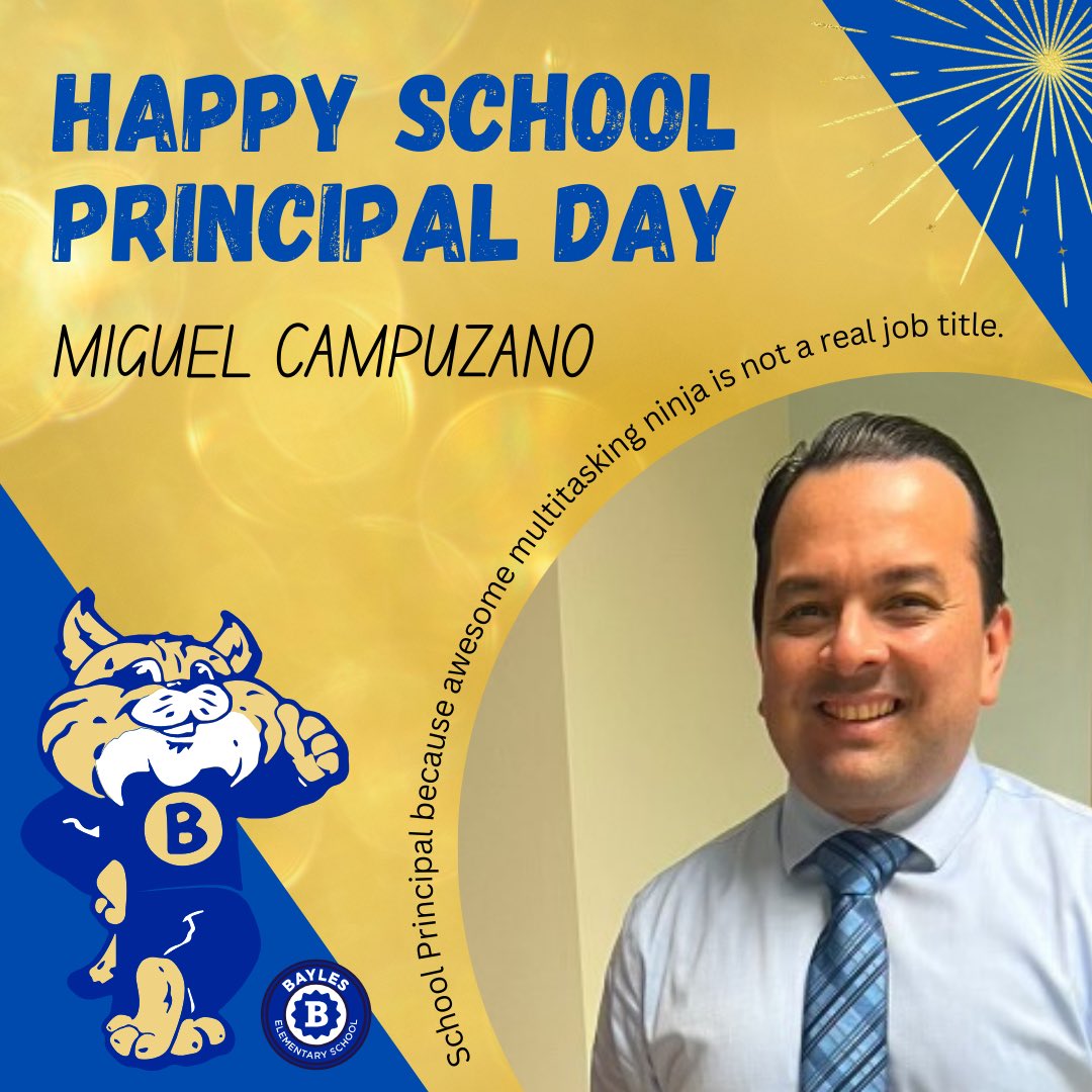 Help us celebrate our leader Mr. Campuzano. We thank you for being a leader, mentor and role model to all. #BaylesBobcats #BaylesES #BaylesFam #DallasISD #DISD #Region2