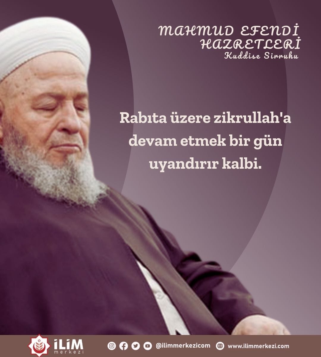 Rabıta üzere Zikrullah'a devam etmek bir gün uyandırır kalbi. (Mahmud Efendi Hazretleri Kuddise Sirruhu) #MahmudEfendiHazretleri #zikir #özlüsözler #ismailağa