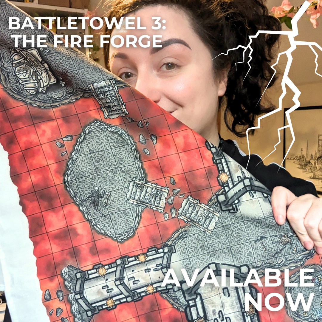 IT HATH ARRIVED. BRAND NEW BATTLE-TOWEL DESIGN. ONLINE NOW.

Remember that every battle-towel design is limited and exclusive, so once a design sells out - it's never printed again! So run to the site to grab yours.

#dungeonsanddragons #ttrpgs #ttrpgcommunity #battlemaps