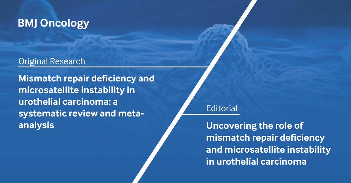 A study in BMJ Oncology suggests MMR-D/MSI-H urothelial cancer may confer high sensitivity to immunotherapy. This could spare patients the morbidity of radical surgery and the toxicities of chemotherapy. @apolo_andrea @EliasChandran @GMIannantuonoMD bmjoncology.bmj.com/content/3/1/e0…