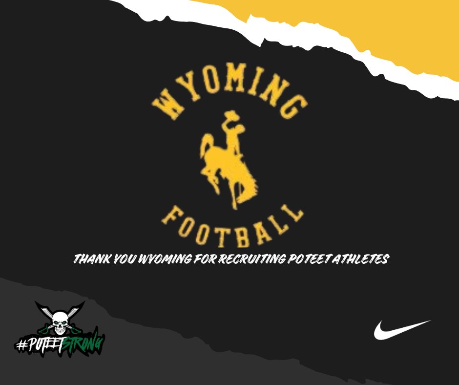 Thanks @wyo_football for visiting and recruiting Pirates. #Poteetstrong #BTS