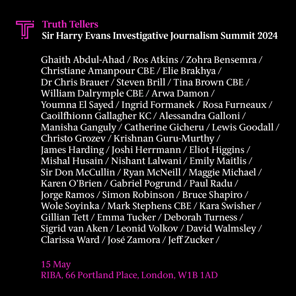 Crusading British newspaperman, Sir Harry Evans was a giant of post-war journalism. To honour his remarkable legacy, @Reuters, @durham_uni + @TinaBrownLM have joined forces to host an essential convening, Truth Tellers, the Sir Harry Evans Global Summit in Investigative