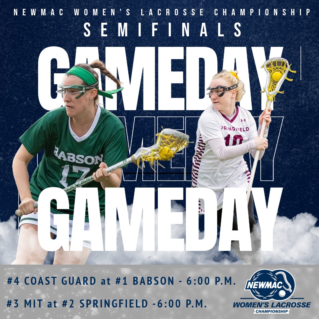 WOMEN'S LACROSSE CHAMPIONSHIP 🥍 Two semifinal match-up are on tap at 6:00 p.m. Head to tourney central for tix, video & more ➡️ ow.ly/9bFp50RtQUV #GoNEWMAC // #WhyD3