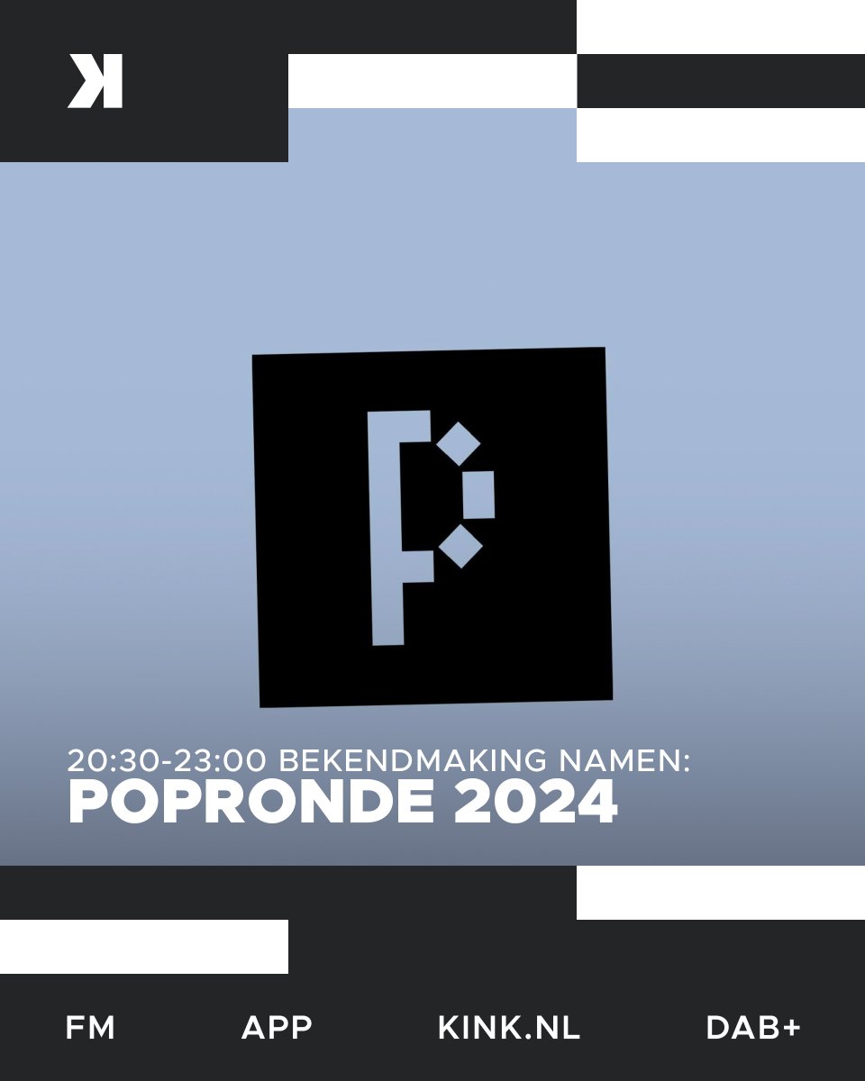 Here we go! Dit wordt een bomvolle KINK IN TOUCH vanaf 19:00!

- De Daily Drop is de gloednieuwe single van @BlossomsBand  
- Je hoort de eerste lichting namen van acts die dit jaar meedoen met de @popronde 2024!

Tune in! kink.nl/live, KINK app, DAB+ of FM!