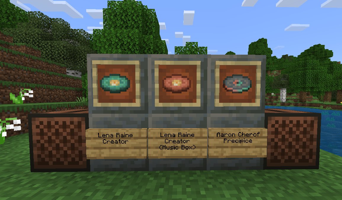 These are the 3 brand new 1.21 music discs with each item names and textures respectively!