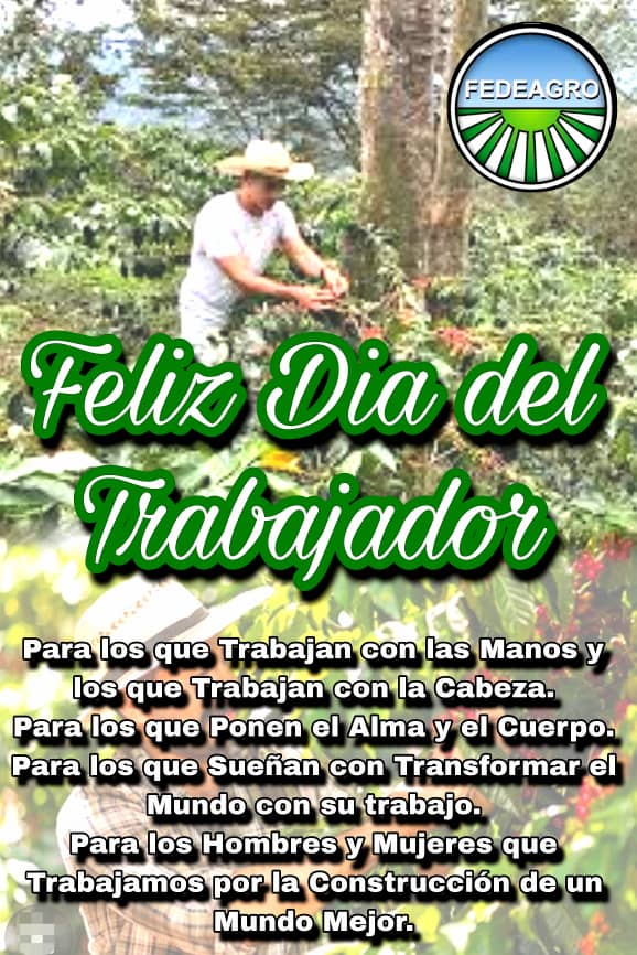 Desde @FEDEAGRODIGITAL celebramos el día internacional del trabajador en especial a los que incansablemente hacen posible que los alimentos lleguen a la mesa del Venezolano, uds trabajadores junto a los productores agropecuarios son unos Héroes.