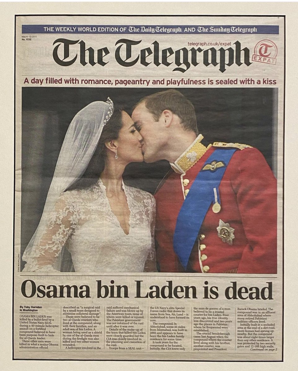 13yrs since @Telegraph had a dilemma. Two perfect stories on the same day. They chose... both. The lesson... if in doubt, do one thing, really well.