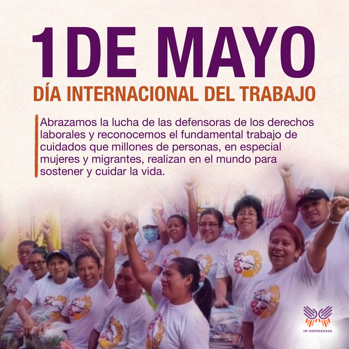 📢Este #1DeMayo nos sumamos a la demanda en contra de la explotación laboral, por la igualdad, el respeto a los derechos de las personas trabajadoras y el fin de la violencia contra las defensoras que luchan por los derechos laborales. ¡Basta de precarizar nuestras vidas! ✊🏽