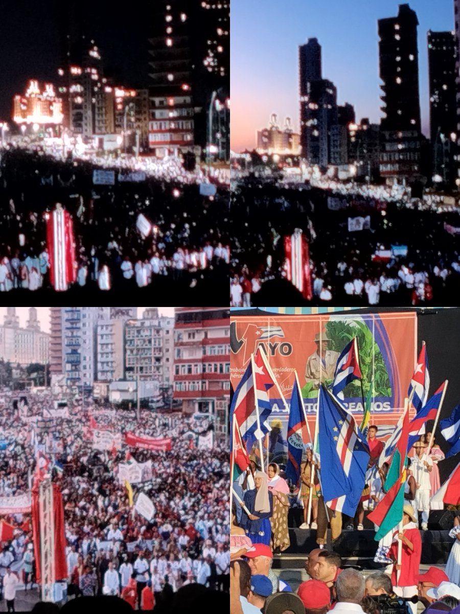 En la #TribunaAntimperialista y en múltiples plazas y parques de toda #CubaIslaBella centenares de miles de #CUBANOS se tiraron para la calle a celebrar, como cada año y junto a los líderes de la #RevolucionCubana, el #DiaInternacionalDeLosTrabajadores #VivaElPrimeroDeMayo