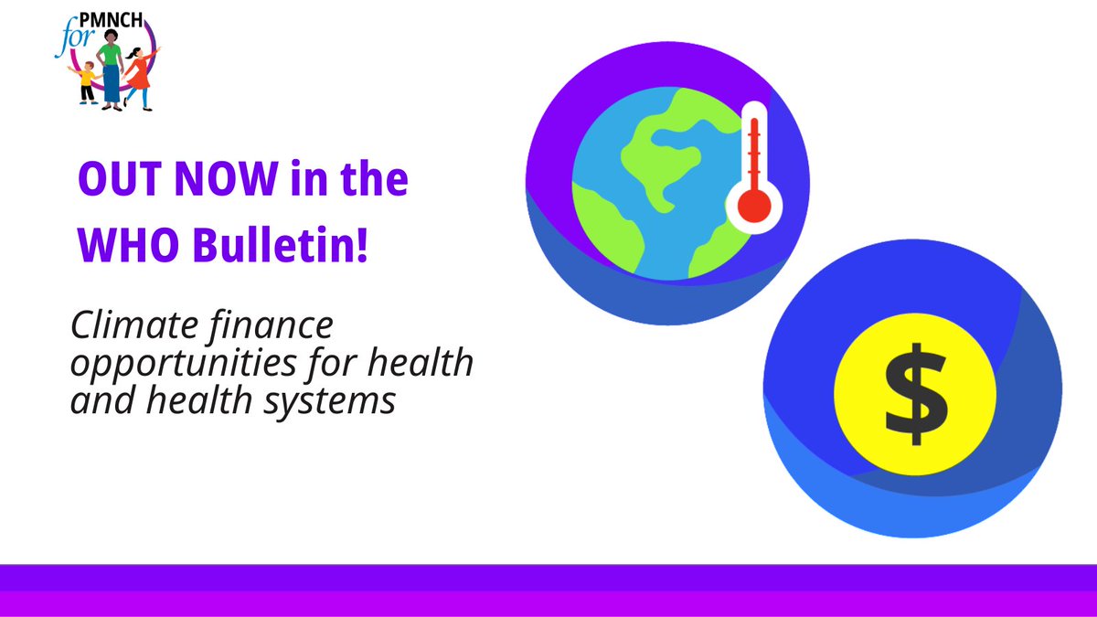 📰OUT NOW! <a href="/PMNCH/">PMNCH</a> new paper on #climatefinance opportunities for #health -&gt; financing institutions must prioritize co-designed climate &amp; health financing &amp; improve accessibility to address the needs of vulnerable communities at the frontline of the crisis.

More 👇