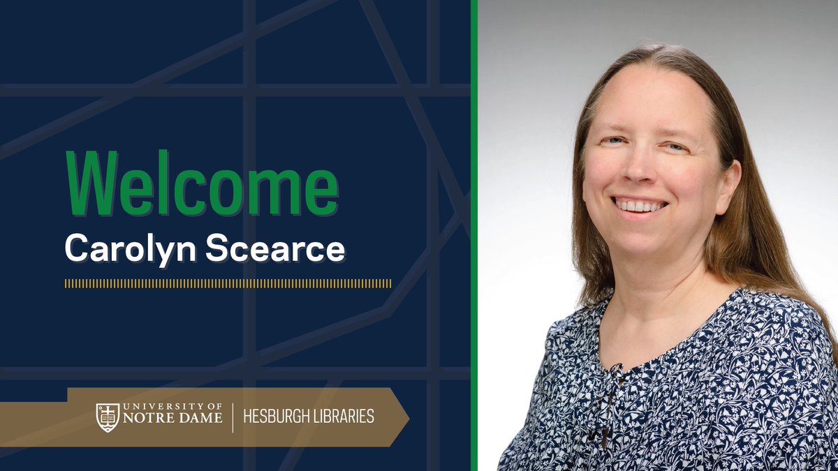 Welcome to Carolyn Scearce, who joined Hesburgh Libraries as a Biological Sciences Librarian in March. Carolyn supports research and learning, provides instruction and research consultations, and develops collections.