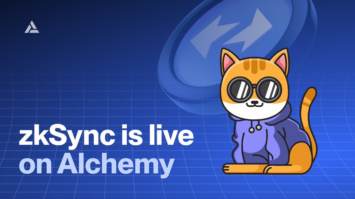 Get the most reliable @zkSync RPC data that scales as you do.

If you believe ZK is the endgame, sign up for Alchemy today: blockchain.new/?a=zksync

Web3's best free tier. Enhanced APIs. Giveaways. And more. 🧵 ⬇️