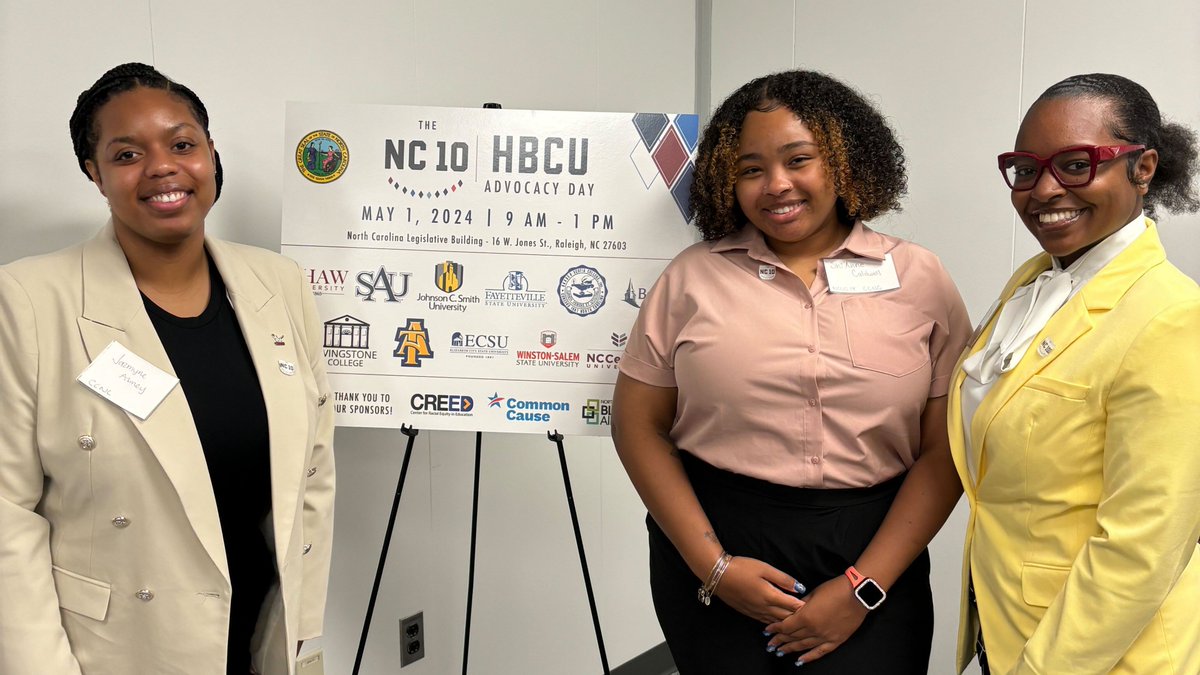 Our team is proud to be participating at today's #HBCU Advocacy Day at the legislature to speak with lawmakers about North Carolina's excellent Historically Black Colleges & Universities and the outstanding students who attend them! #HBCUpride #ncpol