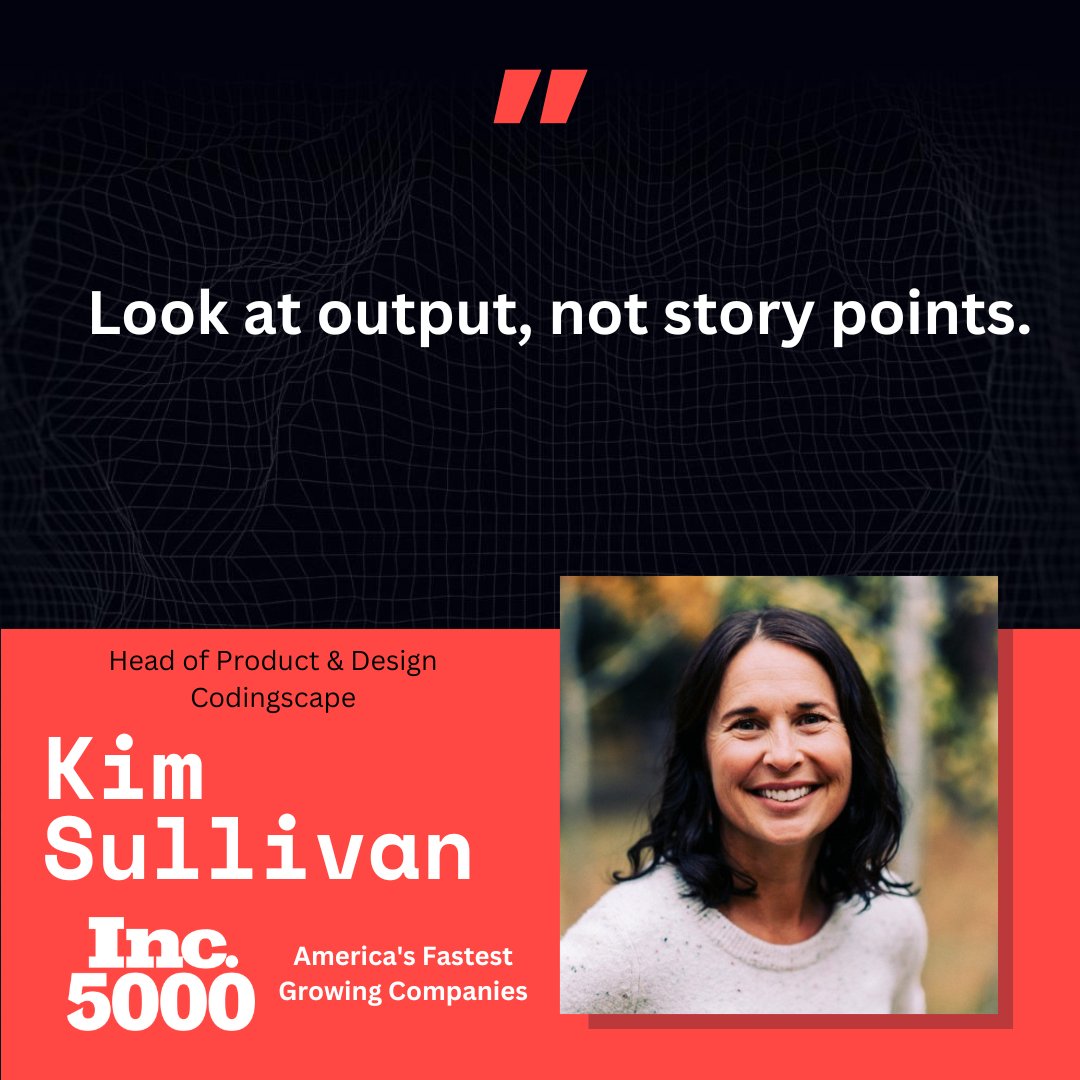Kim Sullivan on story points vs output 🚀 🚫 1️⃣2️⃣3️⃣5️⃣8️⃣… 

🎯Learn how to track product delivery: hubs.la/Q02vK31L0

#ProductDelivery #ProductManagement #MVEverything