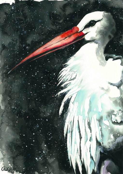 Art of the Day: 'Early stork'. Buy at: ArtPal.com/czibiart?i=735…