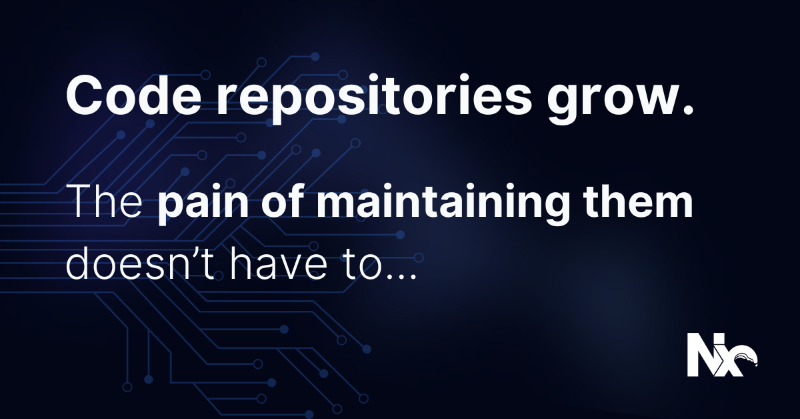 NxDevTools's tweet photo. Code repositories inevitably grow. The pain to maintain them doesn’t have to.

Talk to our Sales Team to learn about how the world’s largest organizations are scaling people and CI using Nx Enterprise