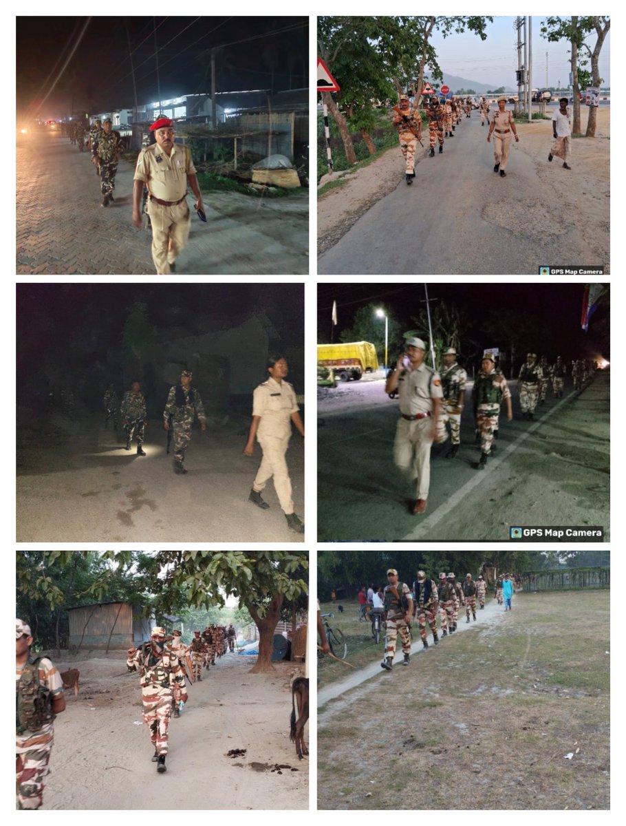 Area domination patrolling conducted in various areas under Abhayapuri PS, Manikpur PS & Majeralga OP to ensure safety. @CMOfficeAssam @DGPAssamPolice @gpsinghips @HardiSpeaks @assampolice