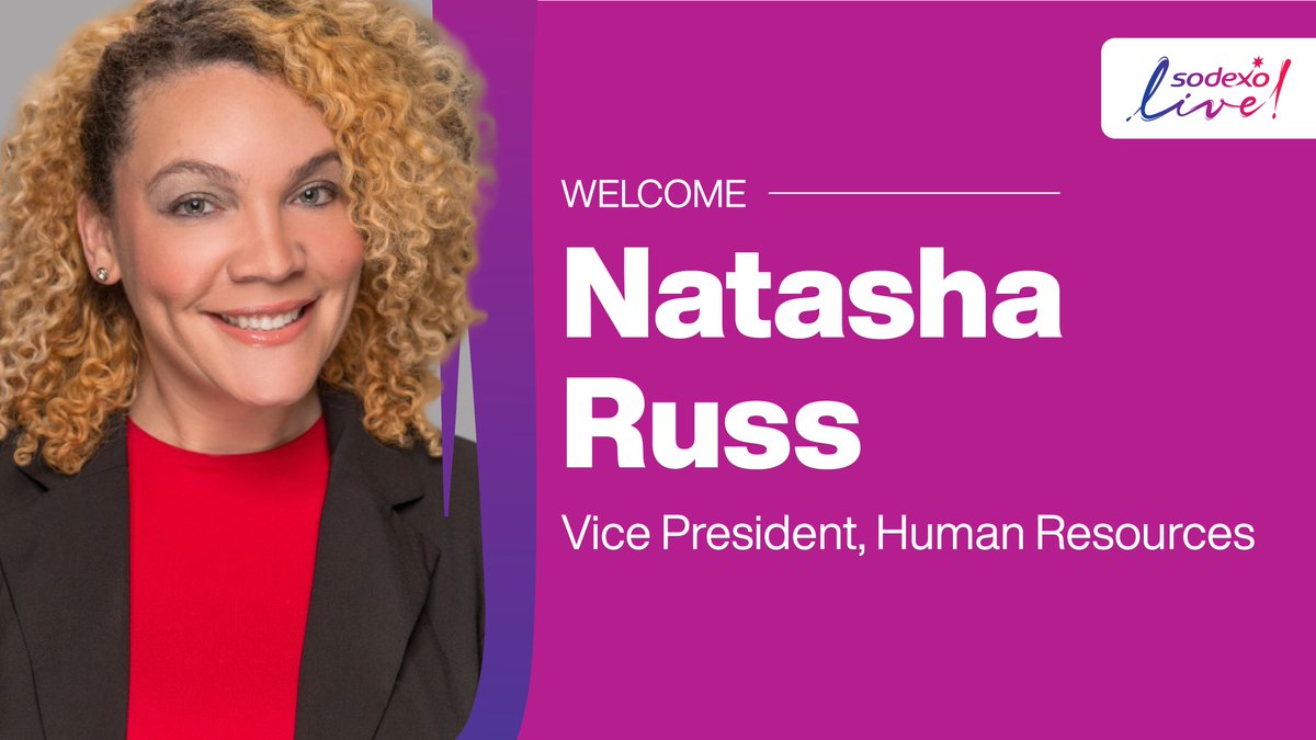 🌟 Our Experience Makers are the heartbeat of Sodexo Live!, and we're thrilled today to welcome a new leader to our team who will help us double down on our people-focused initiatives: Natasha Russ, VP of Human Resources! More here: linkedin.com/feed/update/ur…