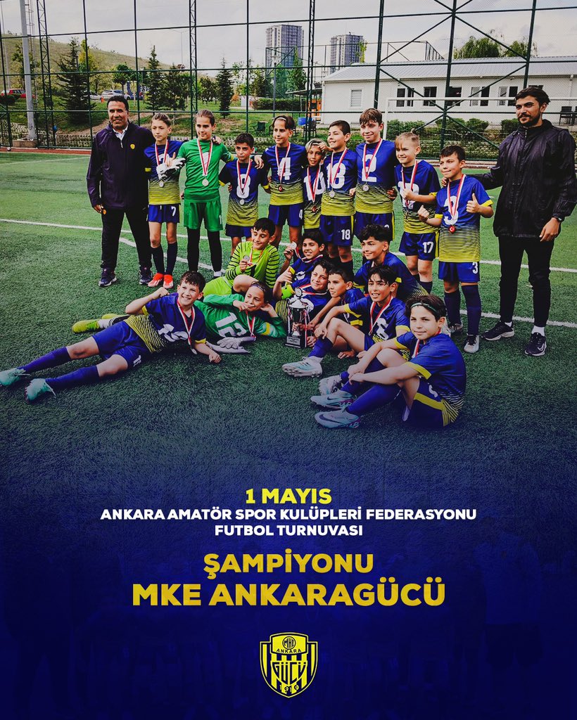 Ankara Amatör Spor Kulüpleri Federasyonu’nun düzenlediği Turnuva’da U11 Takımımız Şampiyon olmuştur. #ankaragücüfutbolakademi