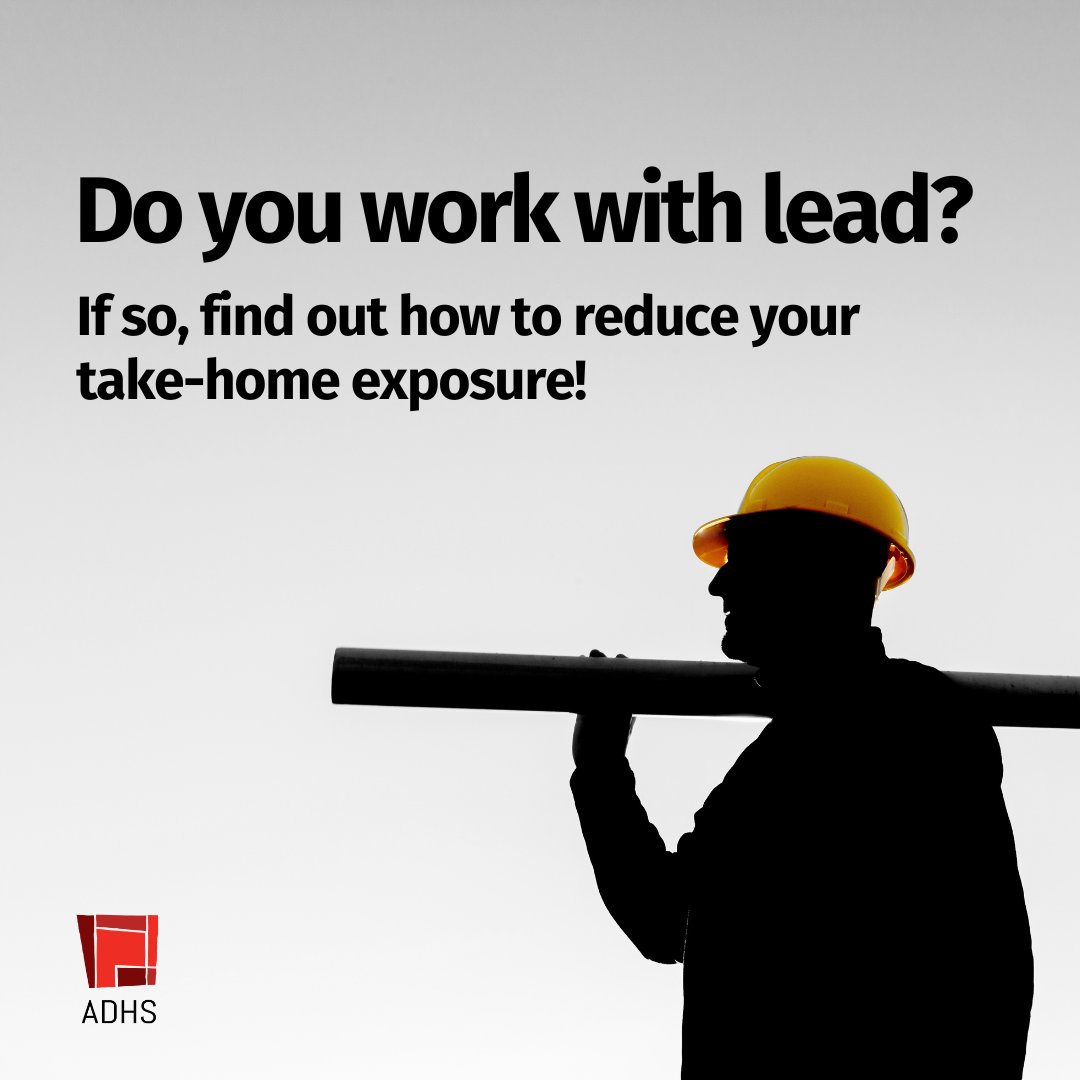 Working with lead? 🛠️ Protect yourself and your family from take-home exposure! Whether it's a job or a hobby, take precautions to stay safe. Learn how to reduce your take-home exposure: 1.azdhs.gov/463C0S9