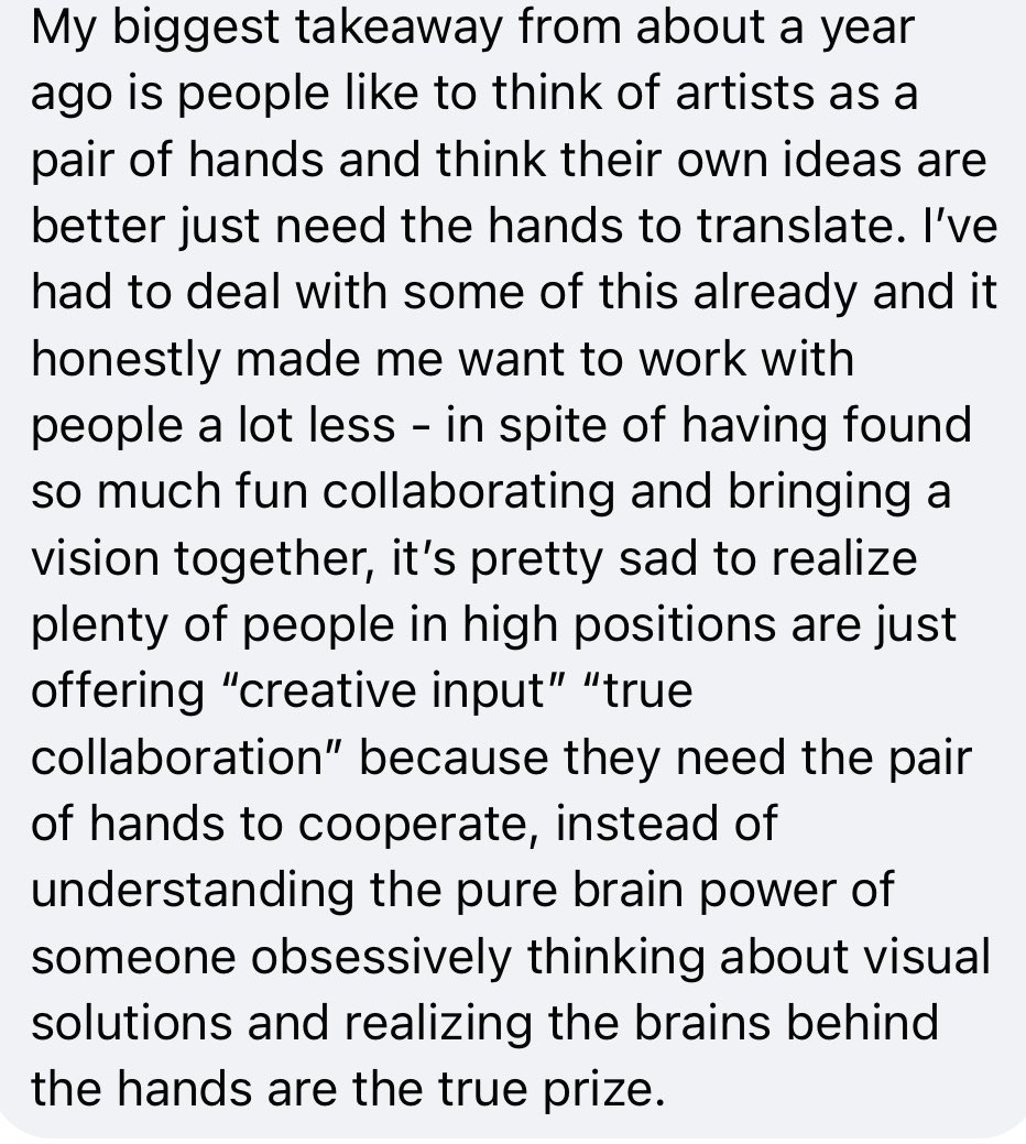 I came to this realization almost 2 years ago when gen AI became loud: There are 2 camps of devs I have associated with. Ppl who have the humility to realize true collaboration can improve their ideas, and ppl who do lip service till they think they no longer have to.