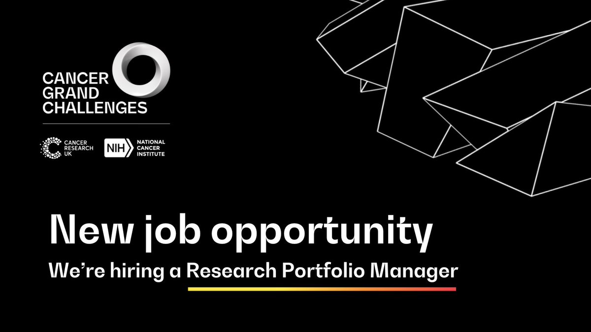 📢 HIRING: Research Portfolio Manager 📢 If you've got ✅ a strong scientific background and understanding of the #CancerResearch landscape and ✅ want to be at the forefront of cancer research on a global scale, we'd love to hear from you! Learn more 👉 cancerresearchuk.wd3.myworkdayjobs.com/en-US/External…
