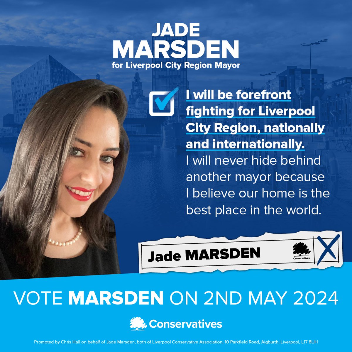 We are the best region and I will fight to ensure we aren’t left behind Manchester anymore. #VoteMarsden