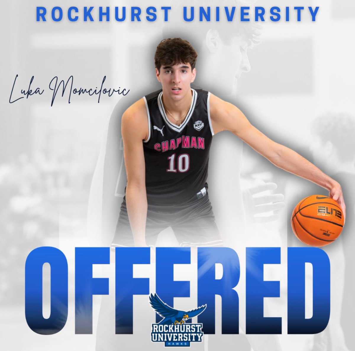 Congratulations @_LukaMomcilovic on your offer from @RockhurstMBB