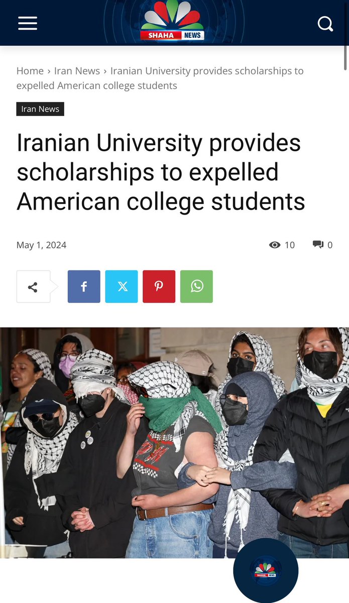 ⚡️An Iranian university offers scholarships to American college students expelled for protesting against Zionist terrorism