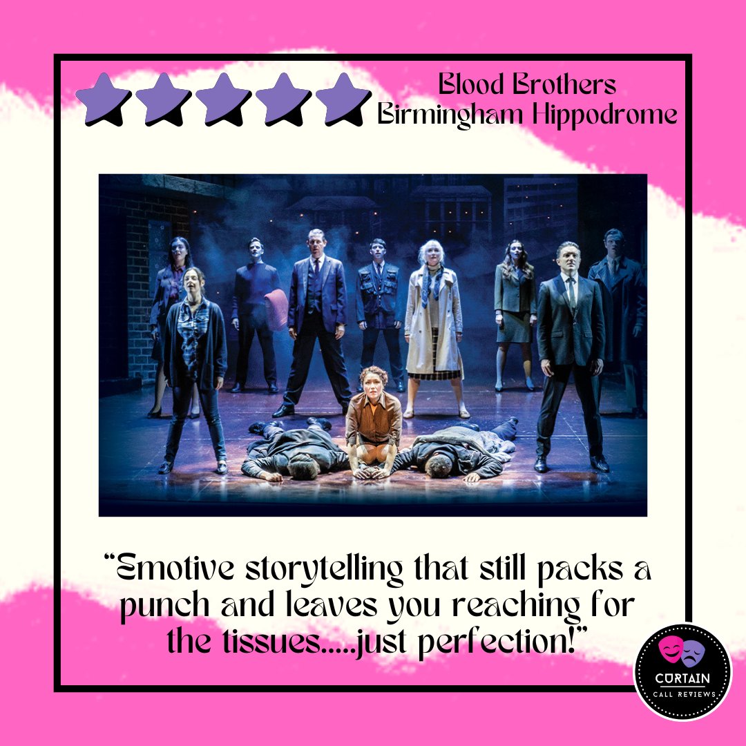 🎭REVIEW🎭 - 'Emotive storytelling that still packs a punch and leaves you reaching for the tissues....just perfection!' Read my full review of Blood Brothers at @brumhippodrome here: curtaincallreviews.co.uk/blood-brothers