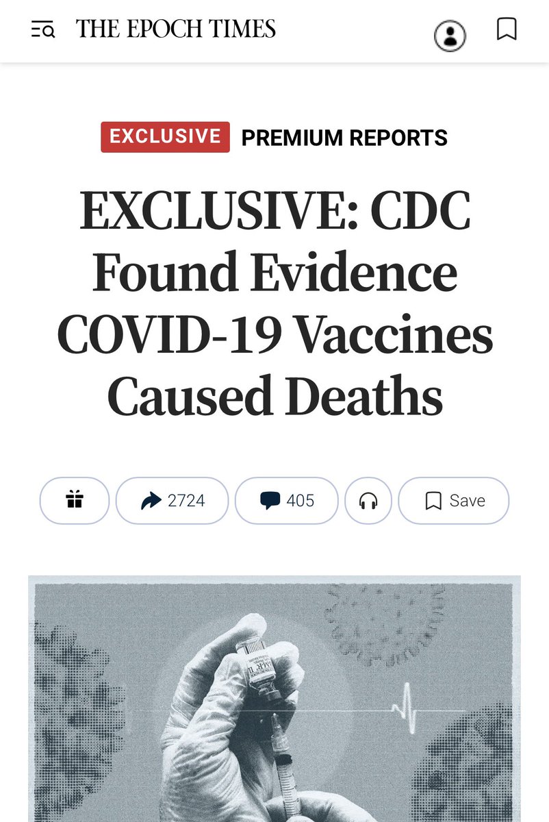 🚨🚨🚨

It’s all coming out now! The CDC is finally admitting what we’ve all known…..the jab causes death.