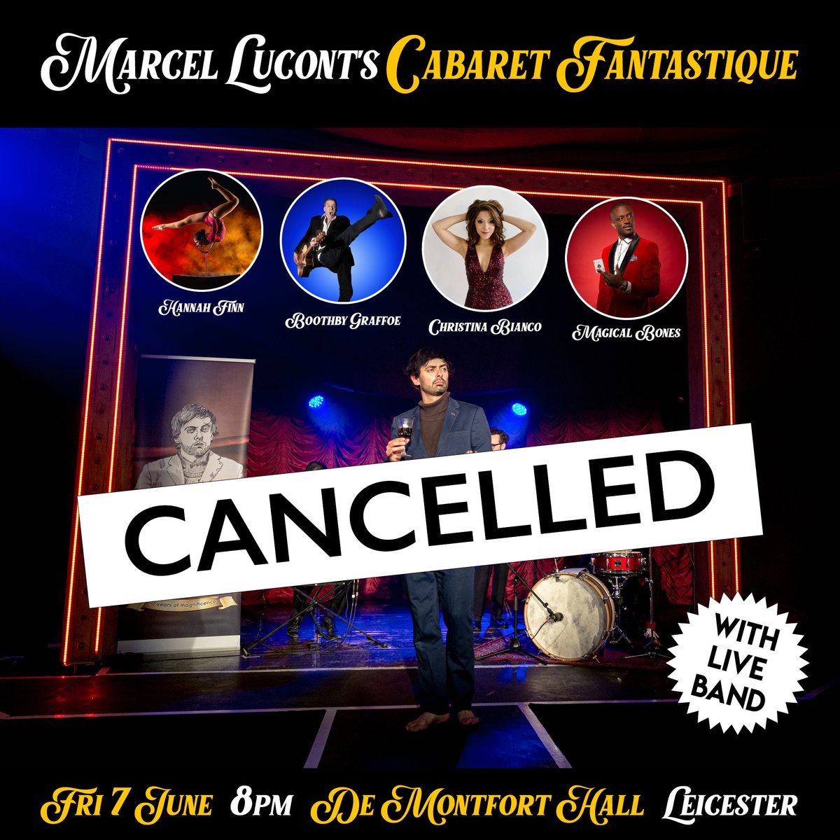 Alas Cabaret Fantastique on 7 June has had to be cancelled. This is very disappointing, especially as the last one sold out. Bravo to all those who had tickets, you should receive an email from the venue. If you were planning on going, next time please book in advance.