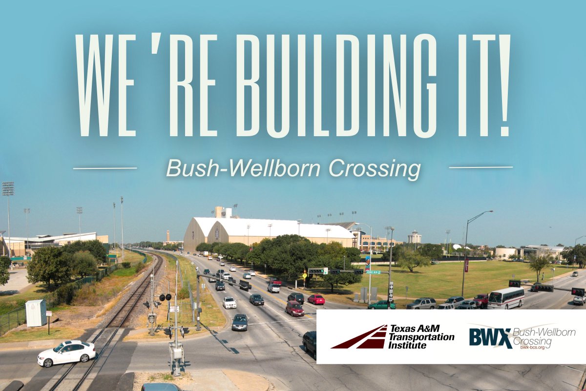 WE'RE BUILDING IT! The Bush-Wellborn Crossing project will build wider streets under the railroad track and improve bicycle/pedestrian travel. Take this 10-minute survey to tell us about your Bush-Wellborn travel and construction information needs: ow.ly/yO9L50RtRPH.