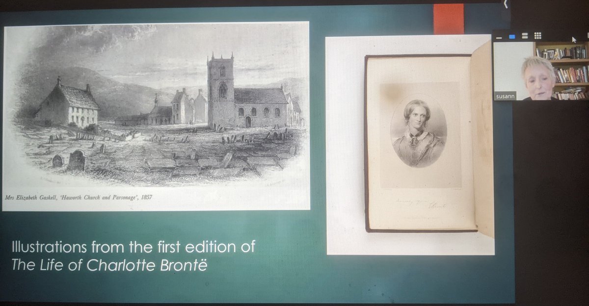 Thanks to Sue Newby and our friends @BronteParsonage for a fresh look at Elizabeth Gaskell's The Life of Charlotte Brontë tonight. Great to have lots of questions! More #Brontë events here elizabethgaskellhouse.co.uk/bronte-gaskell…